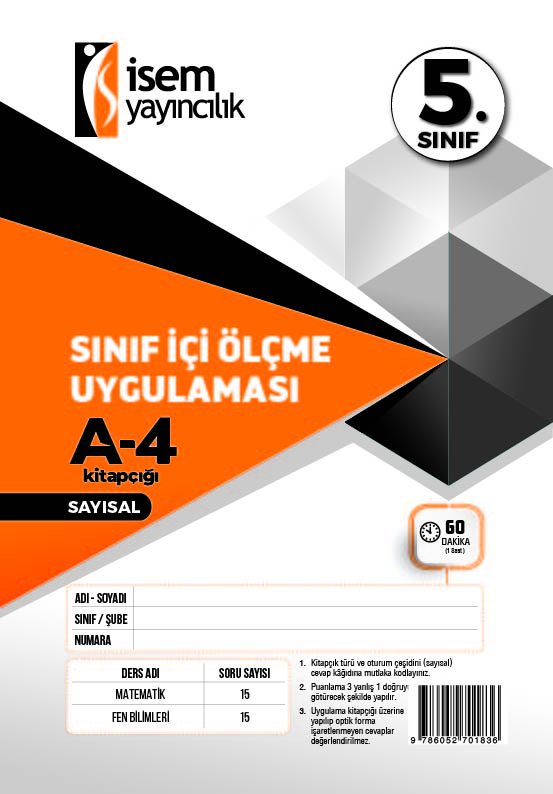 İSEM 5. SINIF SAY-SÖZ SINIF İÇİ ÖLÇME UYGULAMASI -4