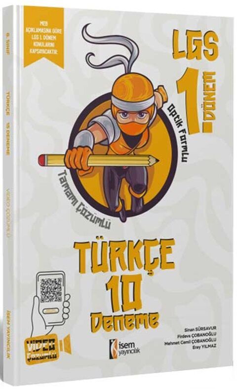 2024 İSEM 8. SINIF LGS 1. DÖNEM TÜRKÇE 10 BRANŞ DENEME