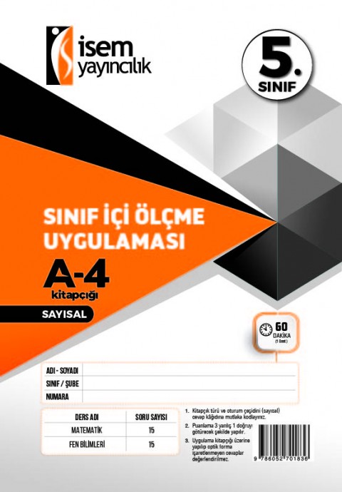 İSEM 5. SINIF SAY-SÖZ SINIF İÇİ ÖLÇME UYGULAMASI -4