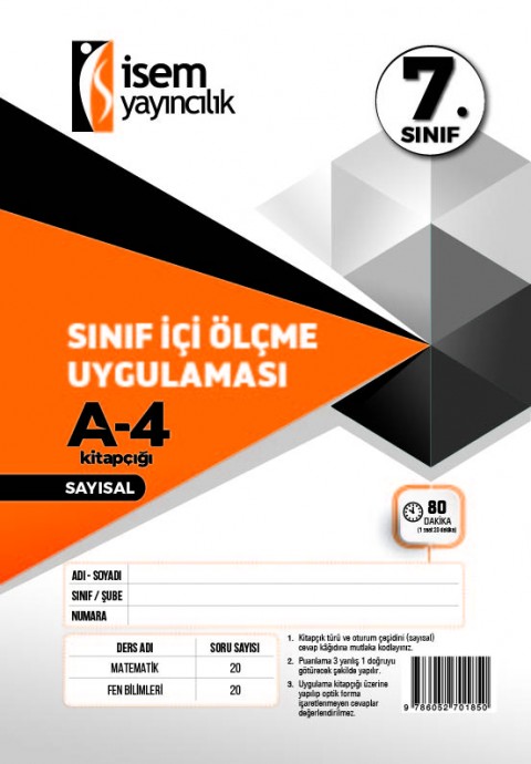 İSEM 7. SINIF SAY-SÖZ SINIF İÇİ ÖLÇME UYGULAMASI -4