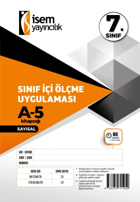 İSEM 7. SINIF SAY-SÖZ SINIF İÇİ ÖLÇME UYGULAMASI - 5