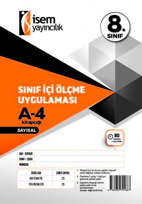 İSEM 8. SINIF SAY-SÖZ SINIF İÇİ ÖLÇME UYGULAMASI -4