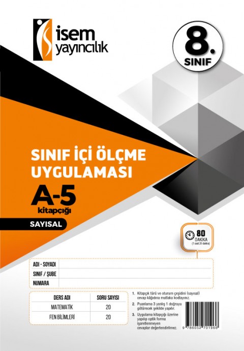 İSEM 8. SINIF SAY-SÖZ SINIF İÇİ ÖLÇME UYGULAMASI - 5